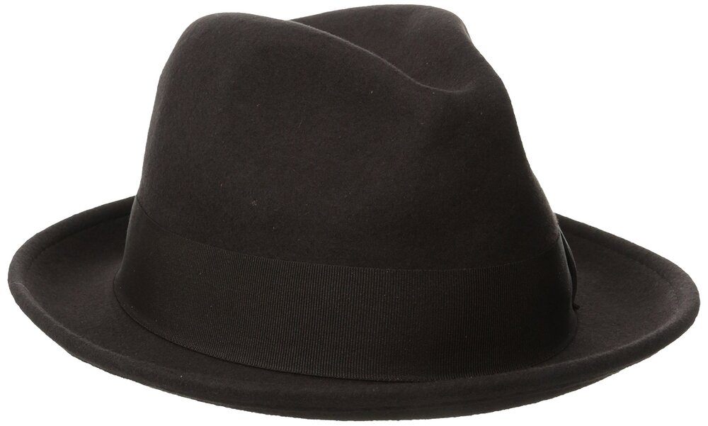 9786 Wool Felt Pinch Front Fedora Hat Medium, Chocolate